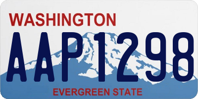 WA license plate AAP1298