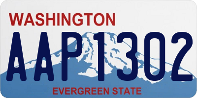 WA license plate AAP1302