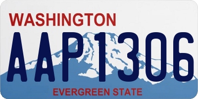 WA license plate AAP1306