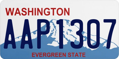 WA license plate AAP1307