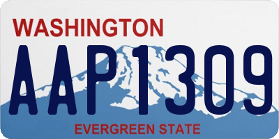 WA license plate AAP1309