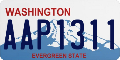 WA license plate AAP1311
