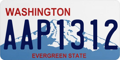 WA license plate AAP1312