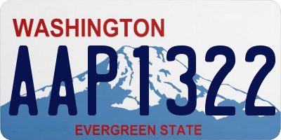 WA license plate AAP1322