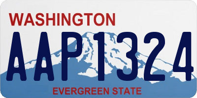 WA license plate AAP1324