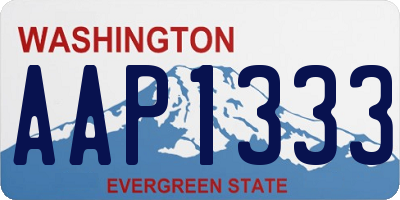 WA license plate AAP1333