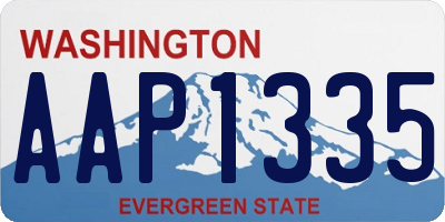 WA license plate AAP1335