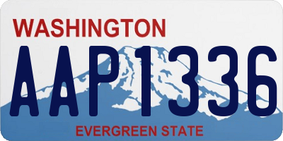 WA license plate AAP1336
