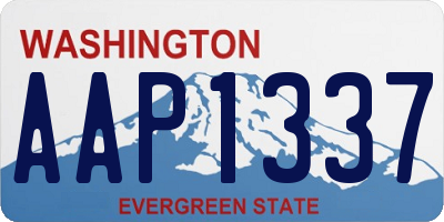 WA license plate AAP1337