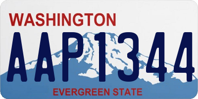 WA license plate AAP1344