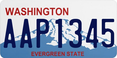 WA license plate AAP1345