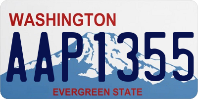 WA license plate AAP1355