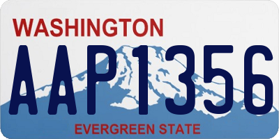 WA license plate AAP1356