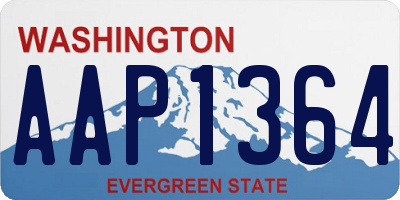 WA license plate AAP1364