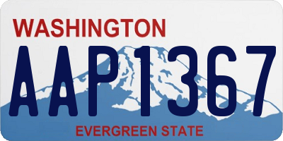WA license plate AAP1367