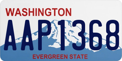 WA license plate AAP1368