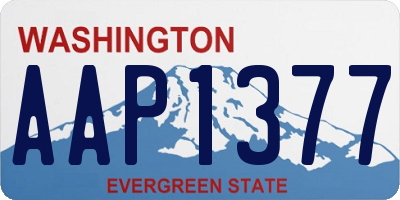 WA license plate AAP1377