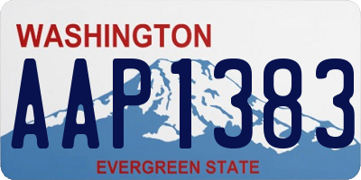 WA license plate AAP1383