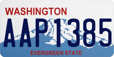 WA license plate AAP1385