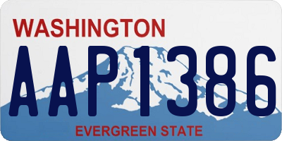 WA license plate AAP1386