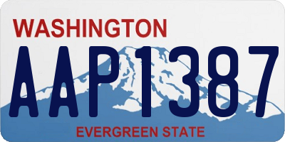 WA license plate AAP1387