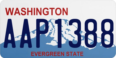 WA license plate AAP1388