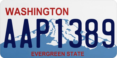 WA license plate AAP1389