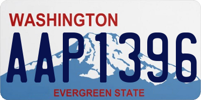 WA license plate AAP1396