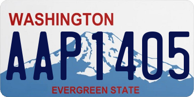 WA license plate AAP1405