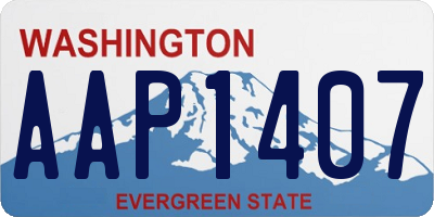 WA license plate AAP1407
