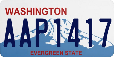 WA license plate AAP1417
