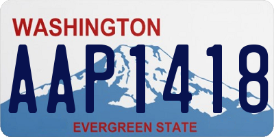 WA license plate AAP1418