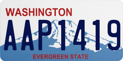 WA license plate AAP1419