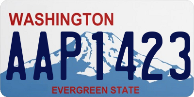 WA license plate AAP1423