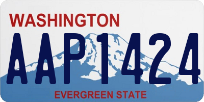 WA license plate AAP1424