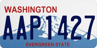 WA license plate AAP1427