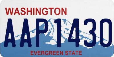 WA license plate AAP1430