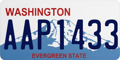 WA license plate AAP1433