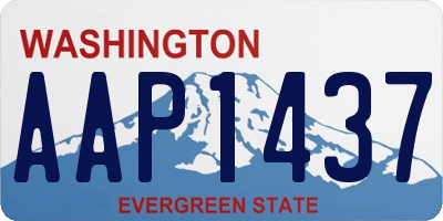 WA license plate AAP1437