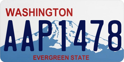 WA license plate AAP1478