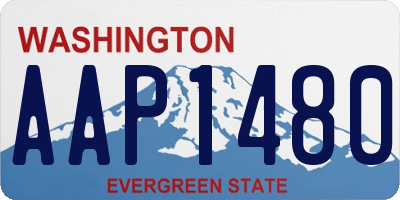 WA license plate AAP1480