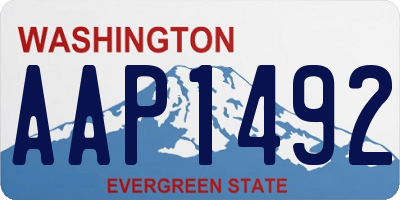 WA license plate AAP1492