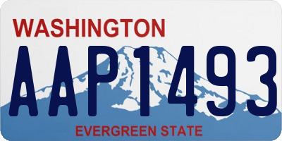 WA license plate AAP1493