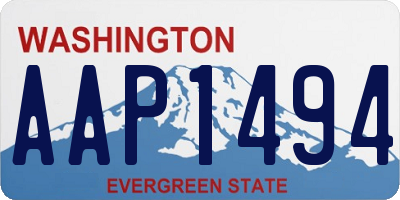 WA license plate AAP1494