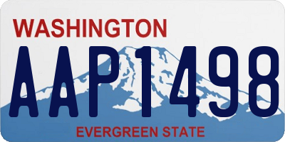 WA license plate AAP1498