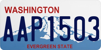 WA license plate AAP1503
