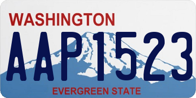 WA license plate AAP1523