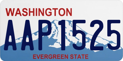 WA license plate AAP1525