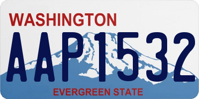 WA license plate AAP1532