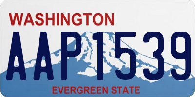 WA license plate AAP1539